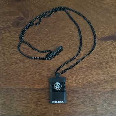 ネックレス・チョーカー DIESEL logo tag pendant necklace DX1368: Stainless Steel Logo Dog Tag Necklace | Diesel