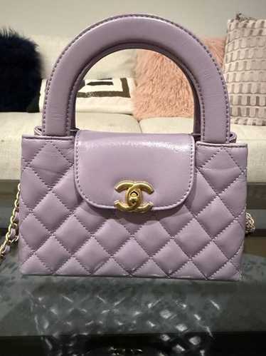 VINTAGE シャネル ケリー風ミニショッピングバッグ パープル VINTAGE シャネル ケリー風ミニショッピングバッグ パープル