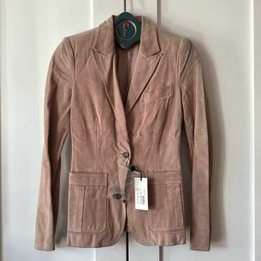 ジャケット Gucci Brown Suede Blazer Gucci 1970s Brown Suede Collared Blazer Jacket