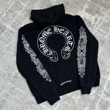 Chrome Hearts Horse Shoe フローラル フーディー Buy Chrome Hearts Horseshoe Floral Cross-Sleeve Zip Up