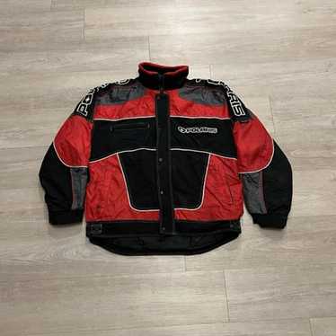 スノーボード Pure Polaris Racing Jacket Size 2xl Rare Pure Polaris Racing Snowmobile Jacket Flames Men's Size