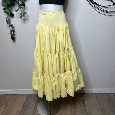 スカート 90s dot tiered skirt long retoro yellow Women's TIERED SKIRT | UNIQLO CA