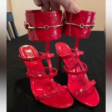 Source Unknown Red Strappy Heels - image 1