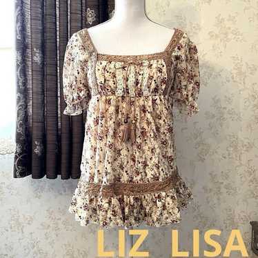00s LIZLISA ビッグリボン 総レースバルーンキャミワンピ 姫ロリ 00s LIZLISA ビッグリボン 総レースバルーンキャミワンピ 姫ロリ