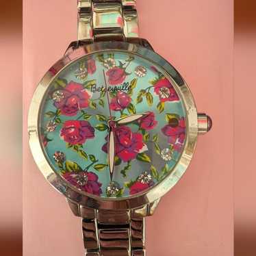 Betsey Johnson Watch- Black W/Rainbow Gems | eBay