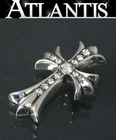 Chrome Hearts Tiny Fat Cross Pendasnt Top Pave Diamond