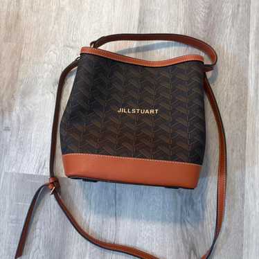 ショルダーバッグ・ポシェット JILLSTUART Brown pattern color leather mini cross bag Vegan Leather Small Crossbody Purse With Guitar Strap