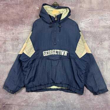 古着 90s STARTER Georgetown Hoyas ホヤス ハーフジップ