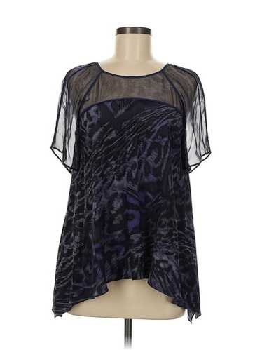 Rebecca Taylor Women Black Short Sleeve Silk Top 6 - image 1