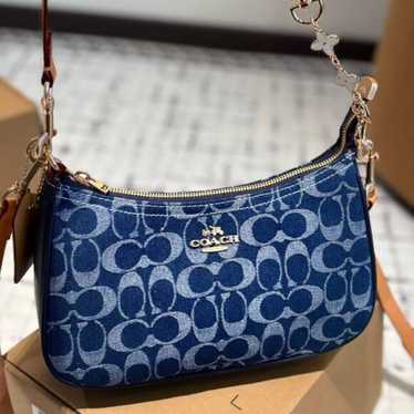 Coach Soho Signature Denim Buckle Shoulder Bag | Neiman Marcus
