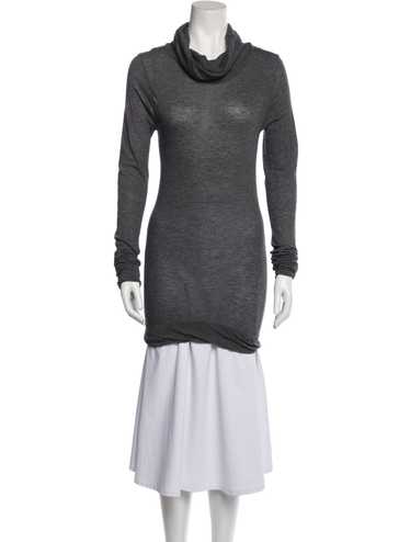ANN DEMEULMEESTER チュニック Ann Demeulemeester white sleeveless draped tunic with hood