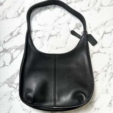 Excellent】 Old Coach 9025 Shoulder Bag Black Vintage Ergo