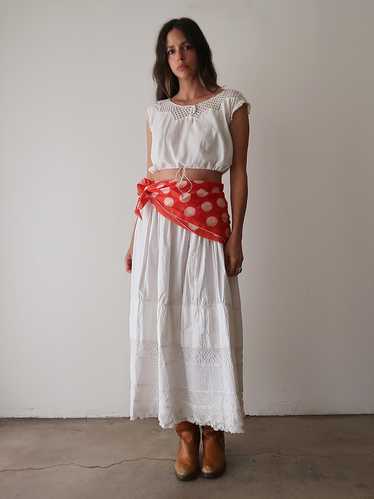 Edwardian Cotton Skirt | 1910s - image 1