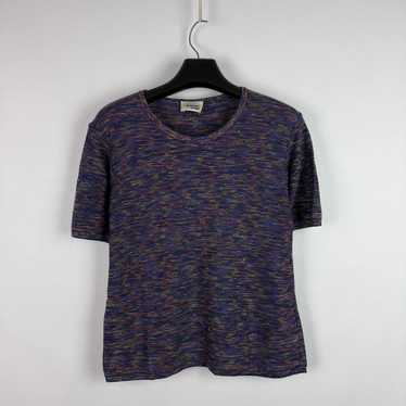 MISSONI 売れ筋商品|||ミッソーニ Tシャツ トップス レディース Tops Purple MISSONI SPORT TOP Blue Purple ITALY 42 US 6 SHORT SLEEVE