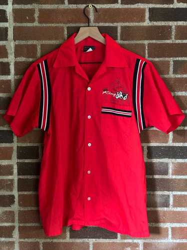 Non Stock Retro Bowling Shirt 1960s Men's Button Up Short