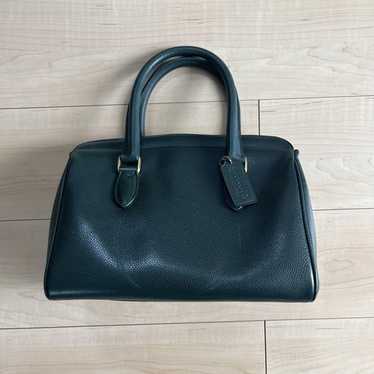 バッグ vintage coach old mini Boston BLACK Coach Vintage Old Boston Bag 2-Way Black Leather Travel
