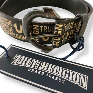 関税込み♪【TRUE RELIGION】TRゴールド ★ ロゴ ベルト True religion mens gold - Gem