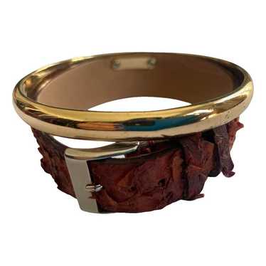 MAISON MARGIELA LEATHER BANGLE BRACELET RED Used LIFE-0 | eBay