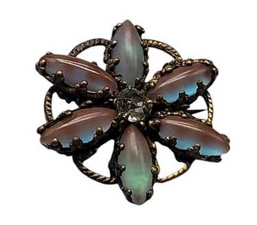 Antique Vintage Arts and Crafts Saphiret Sappharine Floral