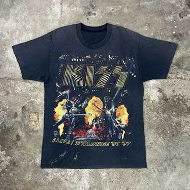 Vintage Kiss Alive Worldwide Tour T-Shirt 96 97 Band Tee