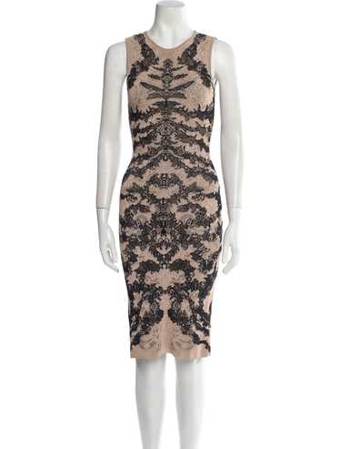 【Alexander McQueen】lace-trimmed sleeveless midi dress Alexander McQueen Sleeveless lace trim dress | The Fashion