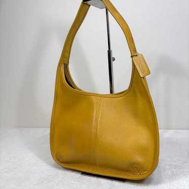 Old Coach Ergo Shoulder Bag 9027 Leather Red Charm Rare