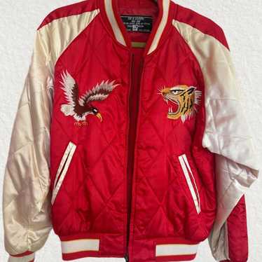 ジャケット・アウター STAMMBAUM Reversible Sukajan Mens Souvenir Jacket Sukajan Japanese Pattern Embroidery