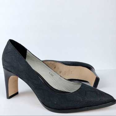 Matt Bernson Python Snake Embossed Pointy Toe Hee… - image 1