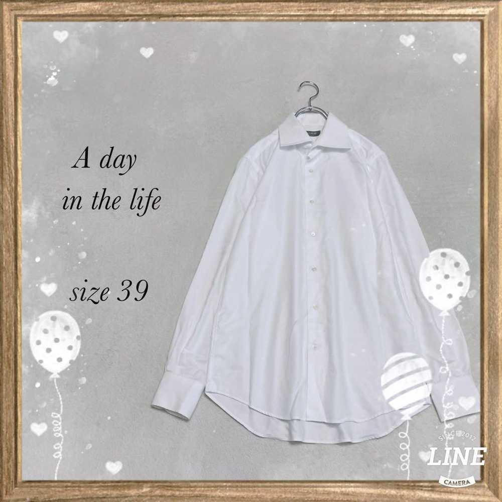 【A Day in the Life】Dress Shirt (39) Business White Cotton