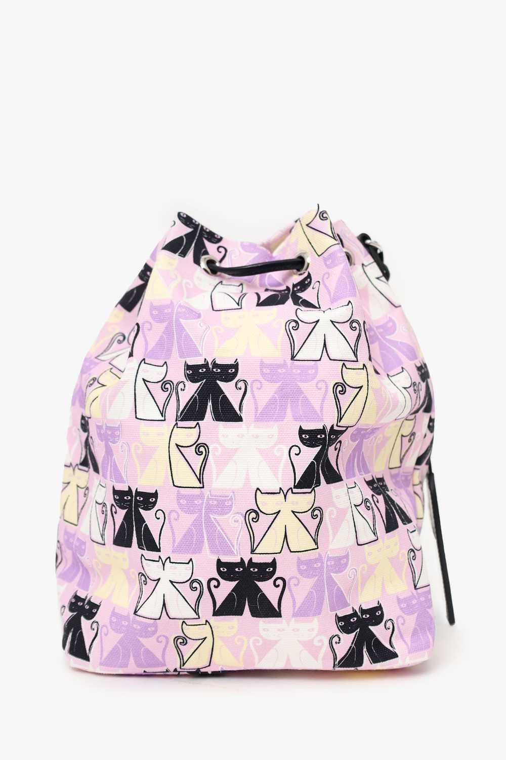 Miu Miu Purple Canvas Cat Print Drawstring Pouch - image 2