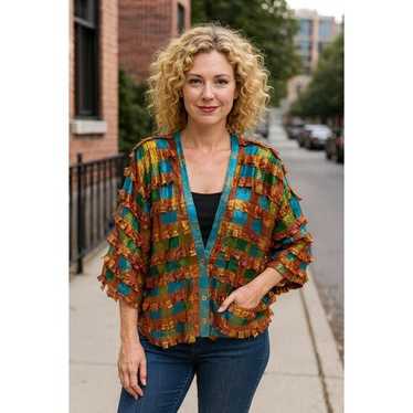 80s vintage Paula Sweet風 フリンジ カーディガン デニム 80s vintage Paula Sweet フリンジ カーディガン デニム