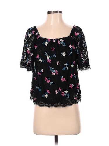 Rebecca Taylor Women Black Short Sleeve Blouse 0 - image 1