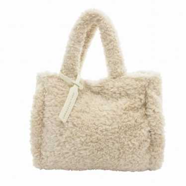 ★JILL BY JILLSTUART★KEVIN SHEARLING TOTE BAG Izzy Reversible Shearling Tote Bag LIGHT TOFFEE TAUPE