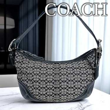 COACH Hobo Mini Signature White Leather BEG | eBay