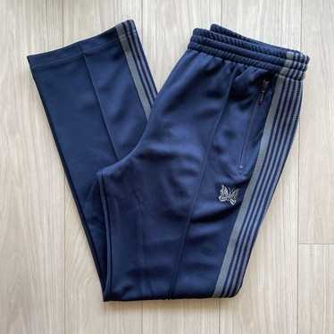 NEEDLES 21AW Track Pants Straight Green x Beige lines JO222