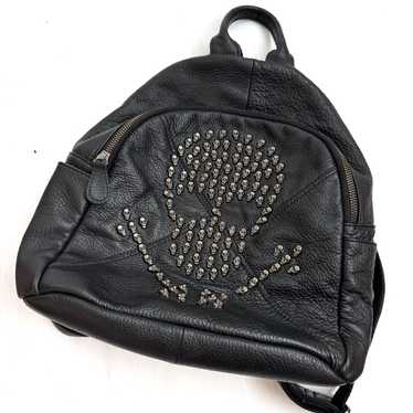 skull studs leather backpack BLACK 地雷 GothX Studded Skulls and Roses Backpack – GOTHX UK