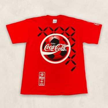 ビンテージ希少ユーロ製90sCoca-Cola Tシャツ 赤 A205】90s Dead stock Coca-Cola T-shirt made in JAPAN vintage