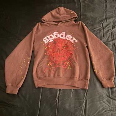 Sp5der Spider worldwide パーカー ブラウン