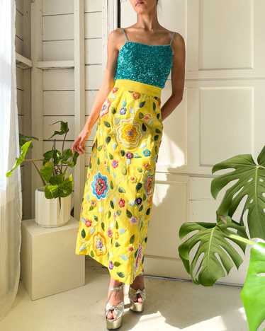 フミカウチダ　RAFFIA WAIST PAD MIDDLE SKIRT FUMIKA_UCHIDA/RAFFIA WAIST PAD MIDDLE SKIRT(BROWN/size34)