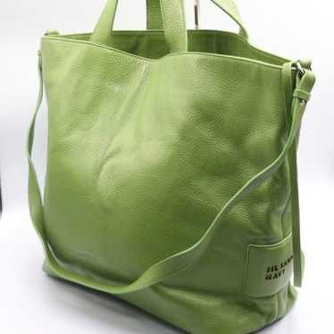 JIL SANDER NAVY ショルダ オレンジとネイビー レザー 保存袋付き