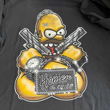 希少 Simpsons Tシャツ 00s シンプソンズ HOMER BLACK 00s The Simpsons シンプソンズ バート EAT MY SHORTS