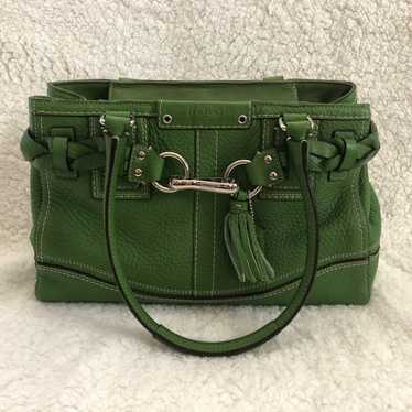 バッグ Coach Green Hampton Lindsay Satchel Bag Coach Green Hampton Lindsay Satchel Bag