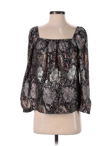 Rebecca Taylor Women Black 3/4 Sleeve Silk Top XS - image 1