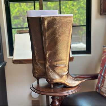 Zara metallic gold boots - Gem