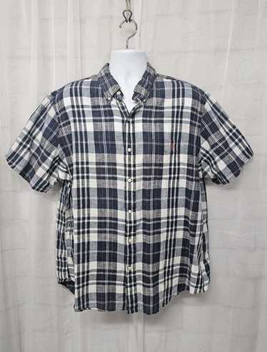 Camisa Ralph Lauren Hannah Madras - Amarillo Y Morado, Hecha En Italia