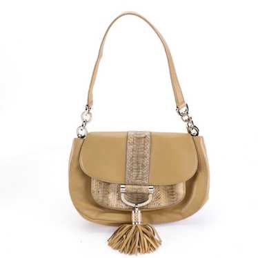 Nwot Michael Kors Python Trim With Tassel Shoulde… - image 1