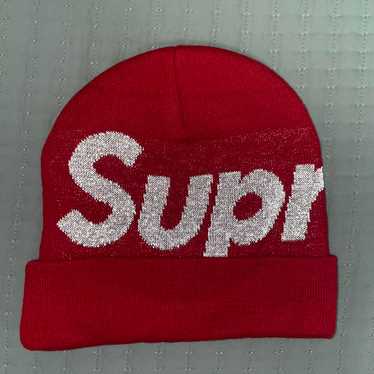 Supreme Big Logo Beanie Red - US