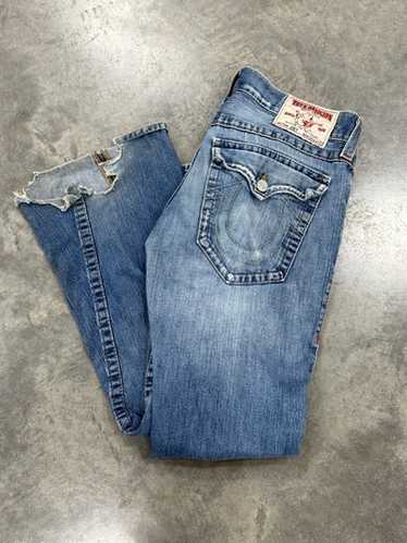 io 着用True Religion グランジ フレアDenim 00sΩ