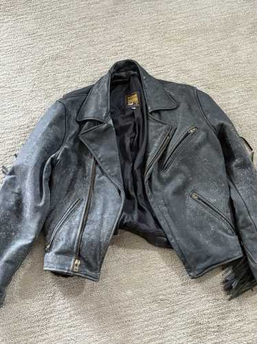 Protech LEATHER APPAREL JKT ヴィンテージ Vintage Protech Black (leather Apparel) Biker Style Jacket