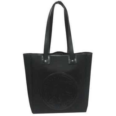 HUNTING WORLD tote bag canvas BEG plain leather logo patch